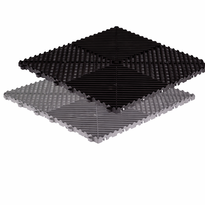 TitanGrid Core Interlocking Garage Tile Duo
