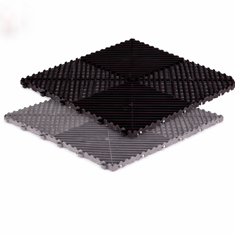 TitanGrid Core Interlocking Garage Tile Duo